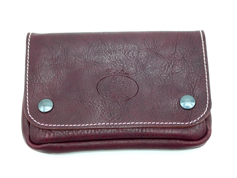 Blague à Tabac En Cuir Marron - Pochette Pliable Pour Tabac à Rouler, Papiers, Filtres Et Briquet (22.5x13.5cm)